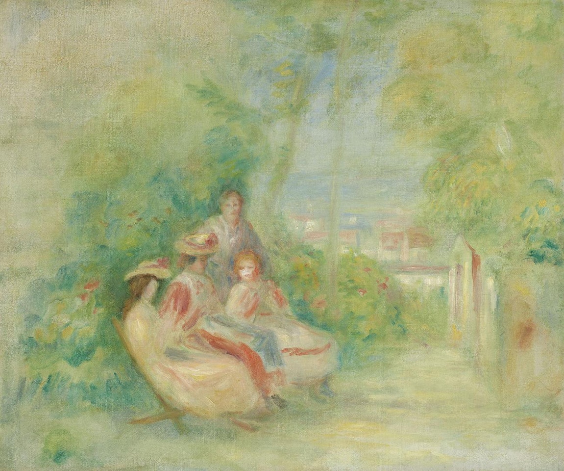 Jeunes femmes dans un jardin by Pierre-Auguste Renoir