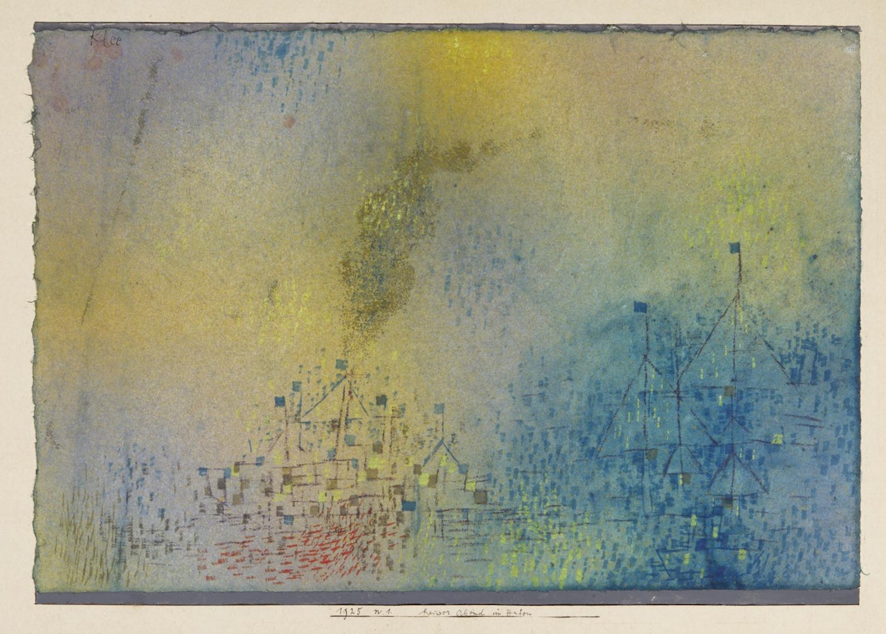 HEISSER ABEND IM HAFEN (HOT EVENING IN THE HARBOUR) by Paul Klee