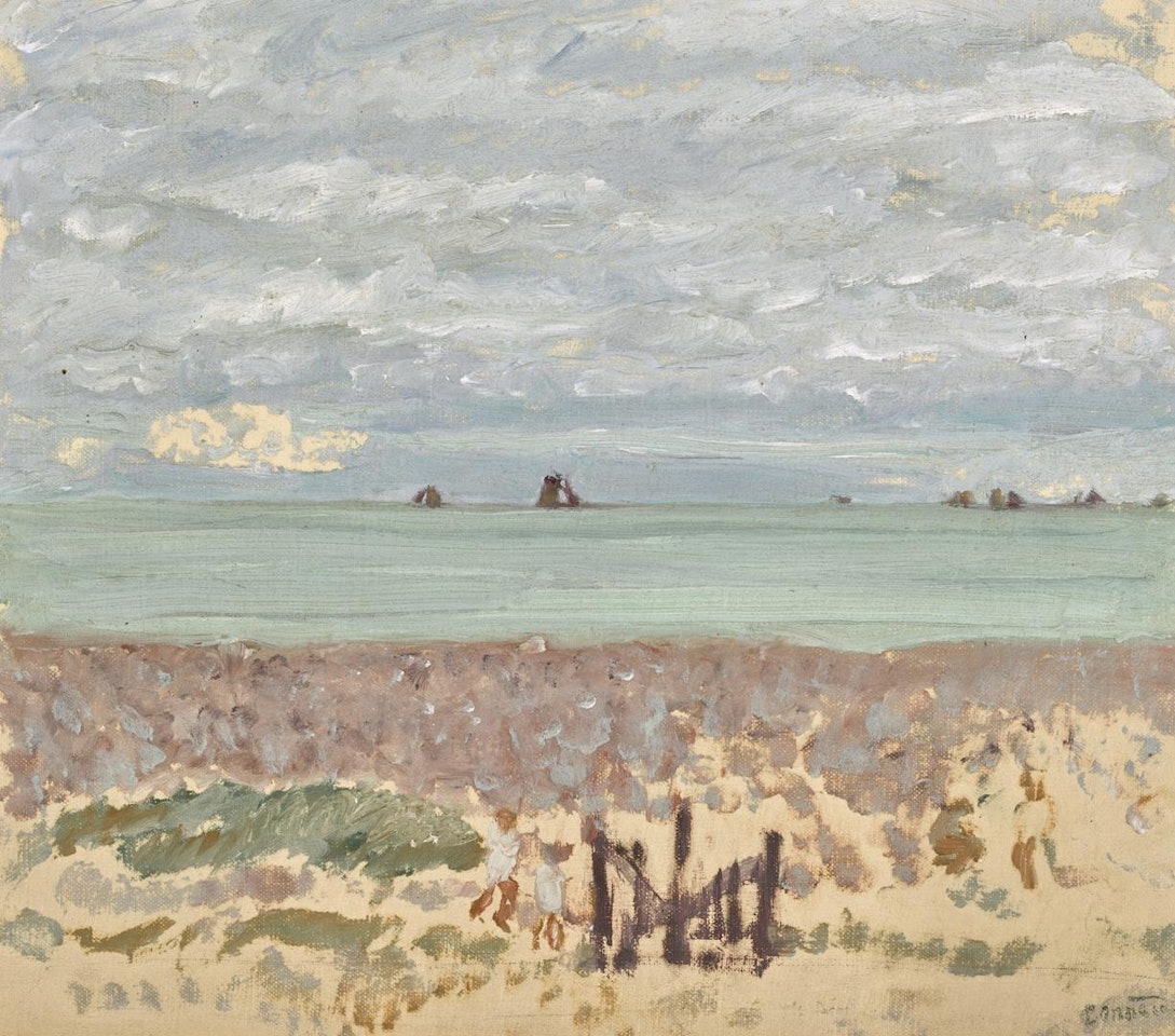BORD DE LA MER, ENFANTS À LA BARRIÈRE by Pierre Bonnard