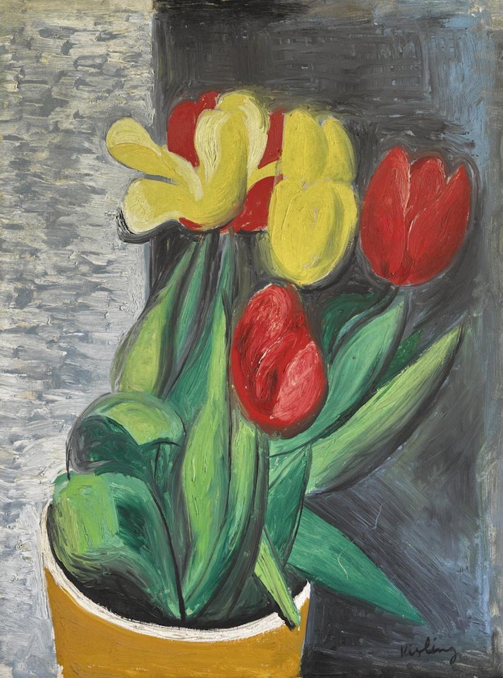 VASE DE TULIPES by Moïse Kisling