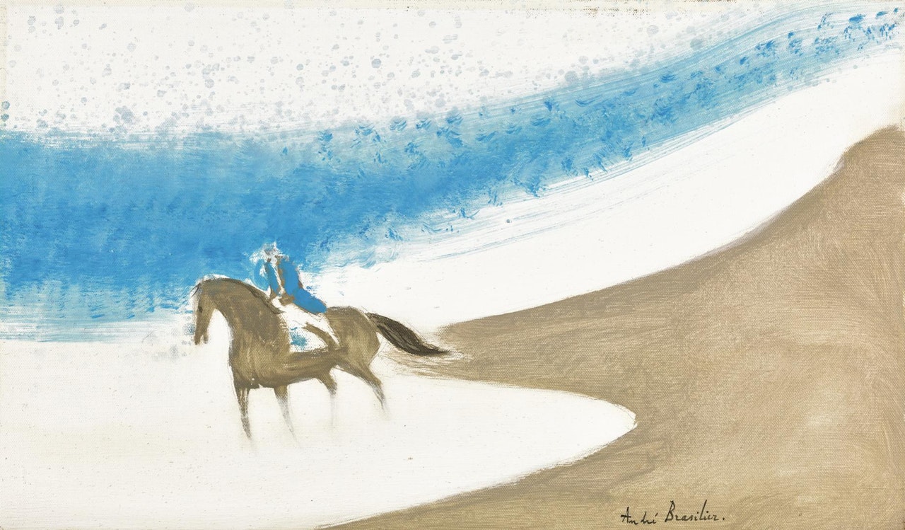 CAVALIER DANS LES FLOTS by André Brasilier