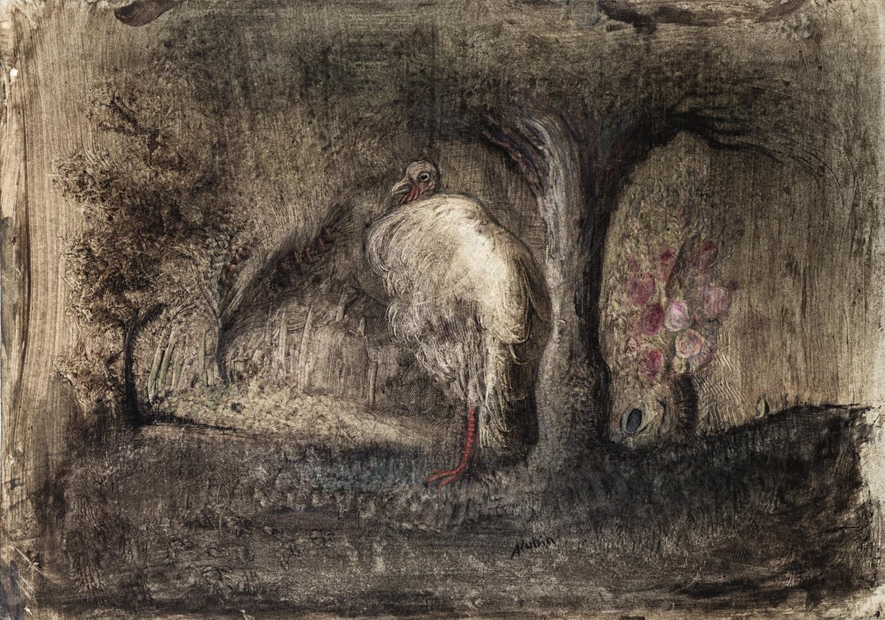 VOGEL IM WALDE (BIRD IN A FOREST) by Alfred Kubin