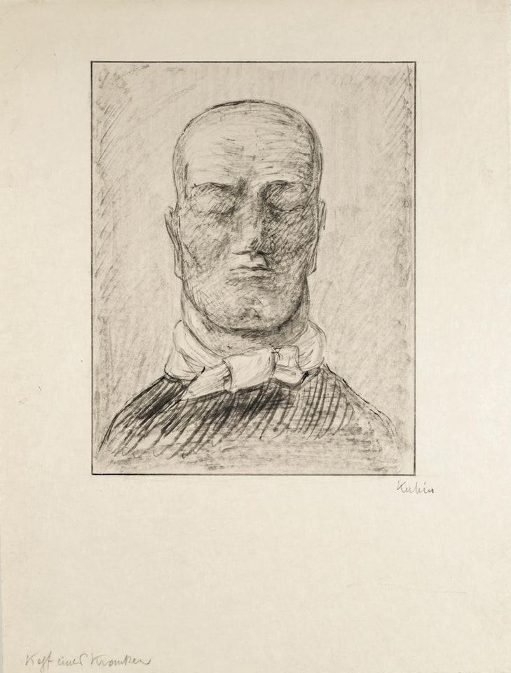 KOPF EINES KRANKEN (HEAD OF SICK MAN) by Alfred Kubin