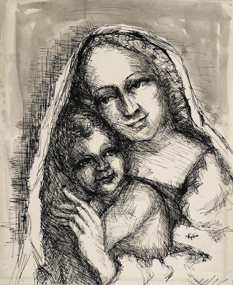 MADONNA MIT KIND (MADONNA AND CHILD) by Alfred Kubin
