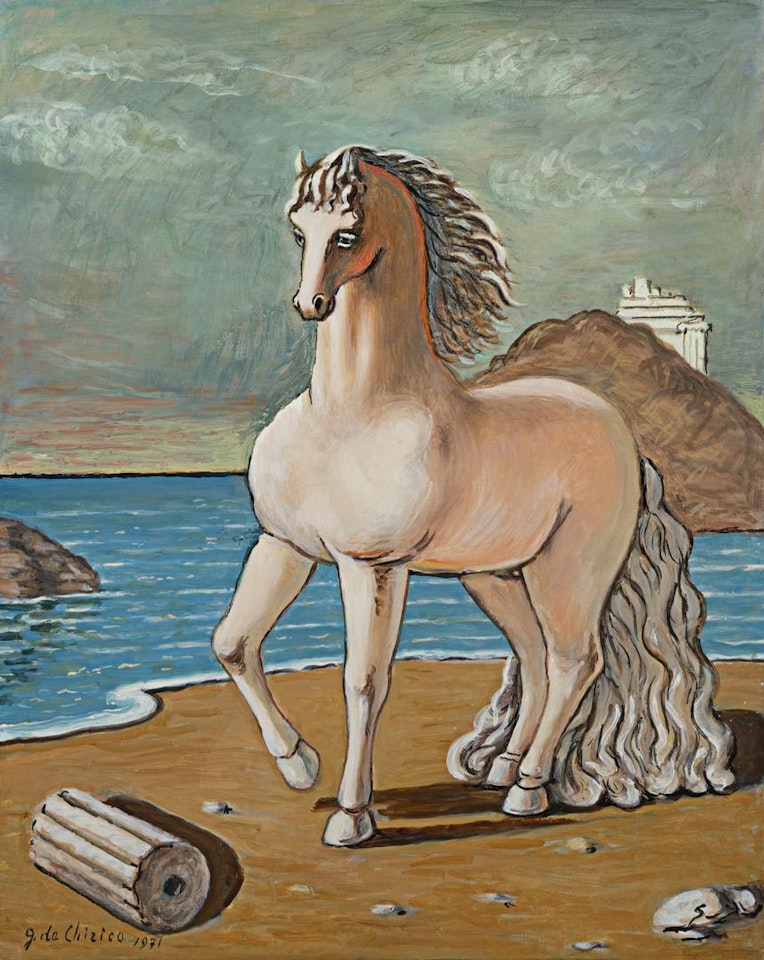 CAVALLO IN RIVA AL MARE (HORSE BY THE SEASHORE) by Giorgio de Chirico