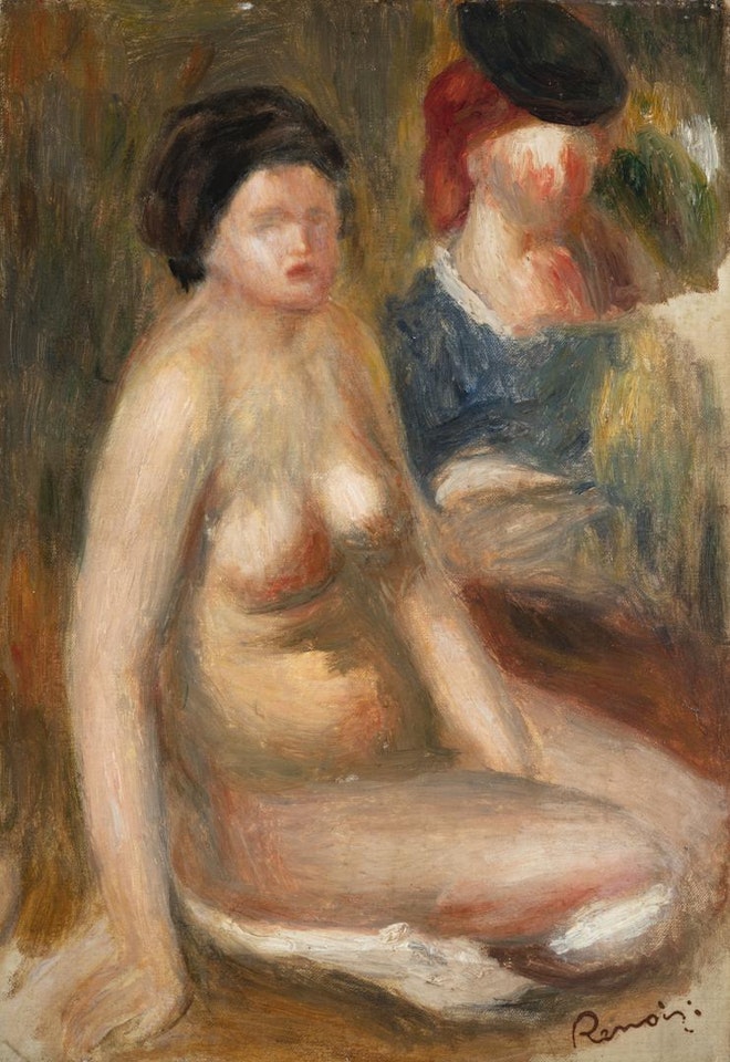 FEMME NUE ASSISE ET ÉTUDE DE FEMME by Pierre-Auguste Renoir