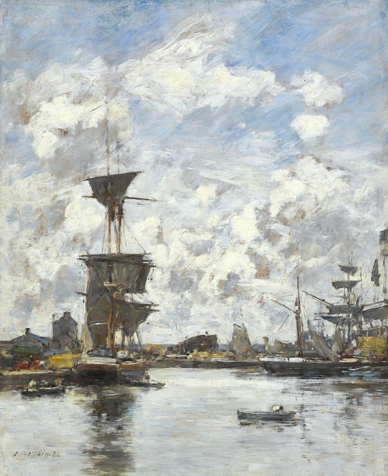 DEAUVILLE, LE BASSIN by Eugène Boudin