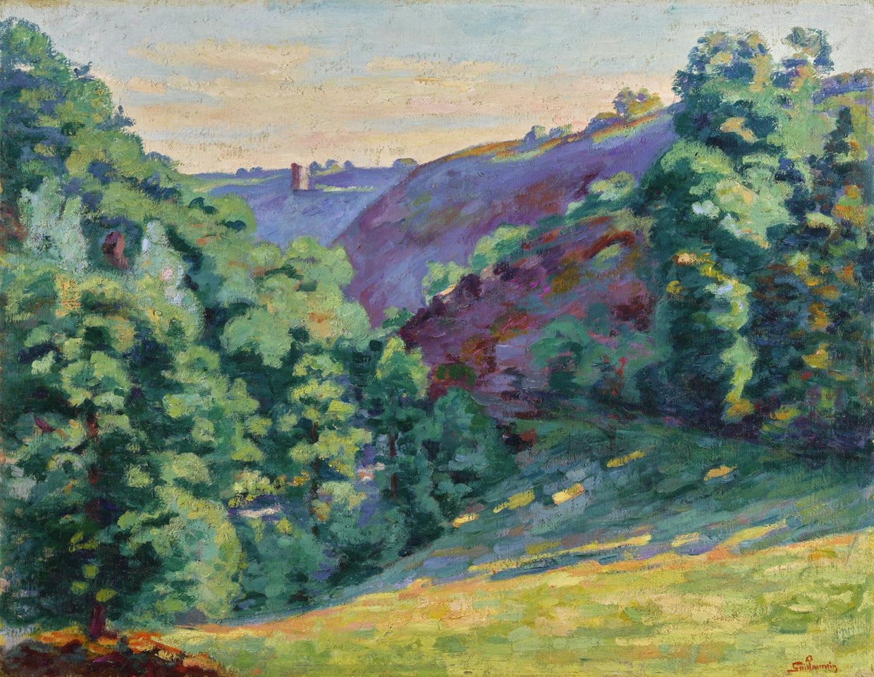 LE RAVIN DE LA FOLIE, VUE DE CHATEAU CROZANT by Armand Guillaumin