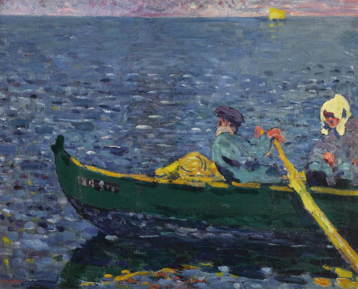 PÊCHEURS EN BARQUE, EN PINASSE SUR LE BASSIN D’ARCACHON by Louis Valtat