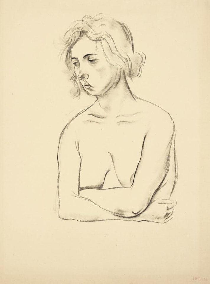 WEIBLICHER HALBAKT (FEMALE SEMI NUDE) by George Grosz