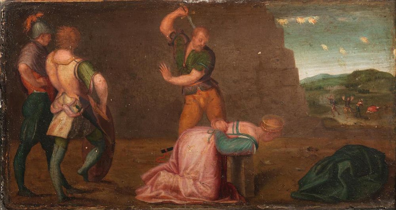 The beheading of Saint Barbara by Florentine School