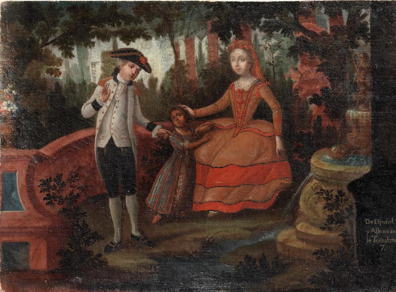 De Espanol y Albina sa le Torna atras; and De Castisa y Espanol sale Espanola by Mexican School
