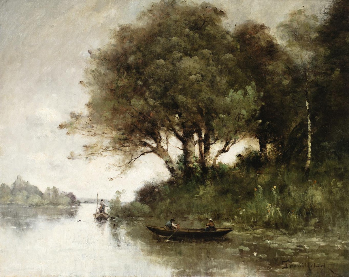 THE FERRYMAN ON THE LOIRE by Paul Désiré Trouillebert
