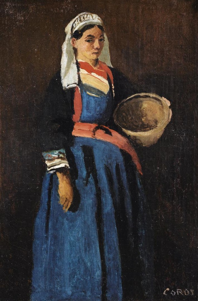 PEASANT WOMAN FROM BRITTANY by Jean Baptiste Camille Corot