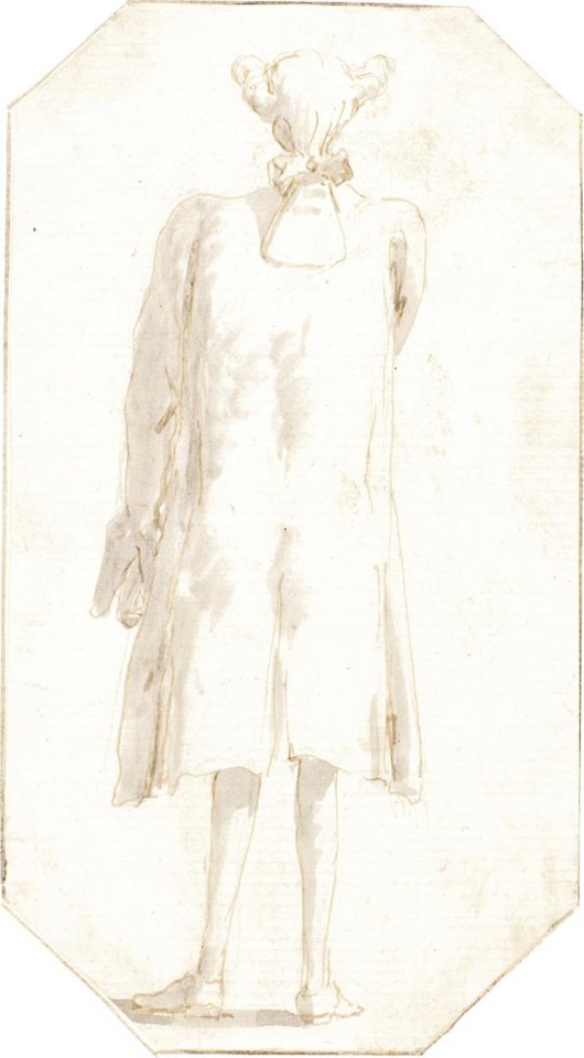A STANDING MAN SEEN FROM BEHIND by Giovanni Battista Tiepolo