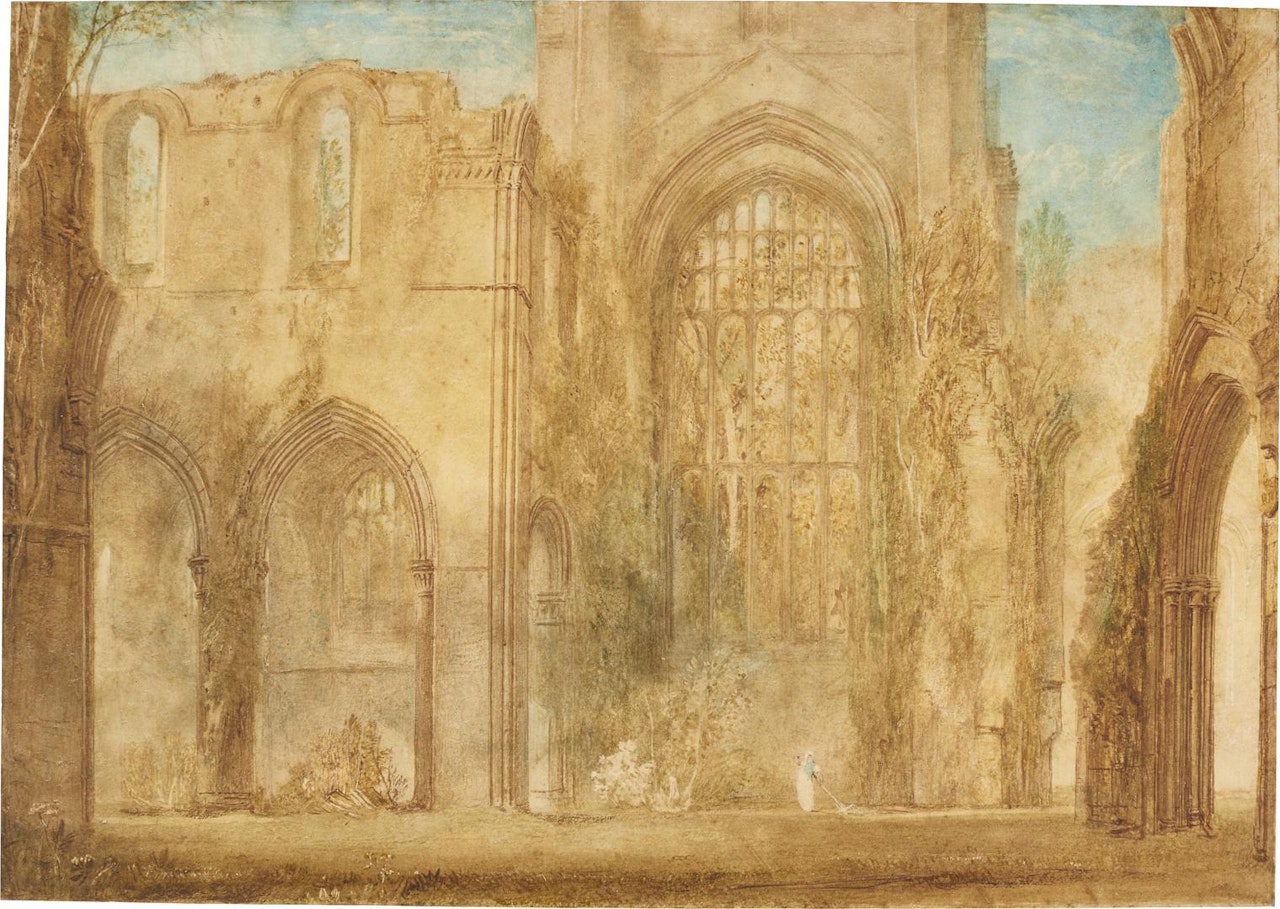 INTERIOR OF FOUNTAINS ABBEY, YORKSHIRE by Joseph Mallord William Turner