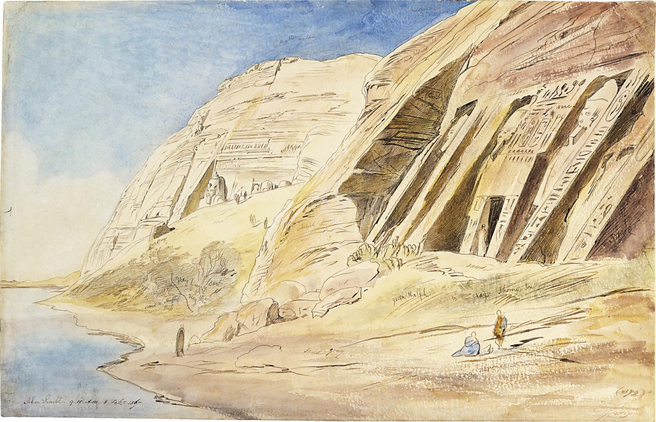 ABU SIMBEL, UPPER EGYPT by Edward Lear