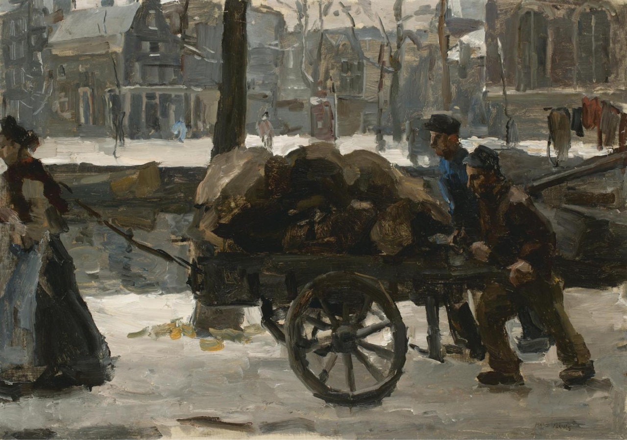 The Prinsengracht near the Noordermarkt, Amsterdam by Isaac Israels