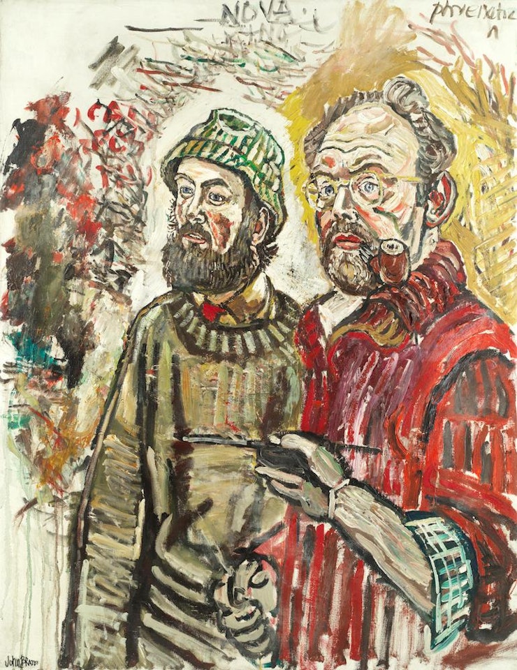 Self-Portrait with Man by John Bratby
