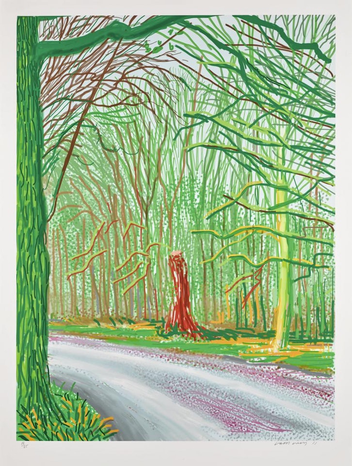 THE ARRIVAL OF SPRING IN WOLDGATE, EAST YORKSHIRE IN 2011 - 23 APRIL by David Hockney
