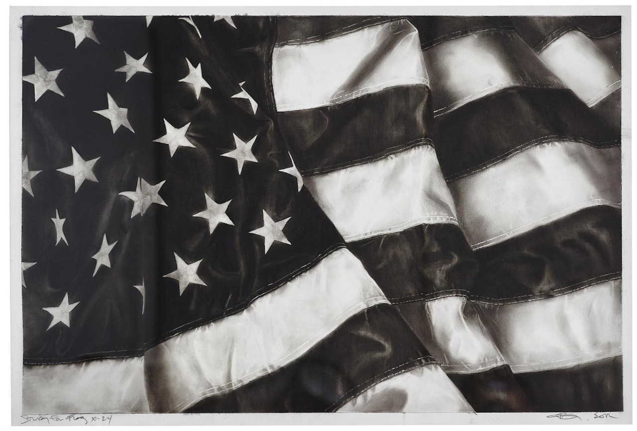 STUDY FOR FLAG X-24 by Robert Longo