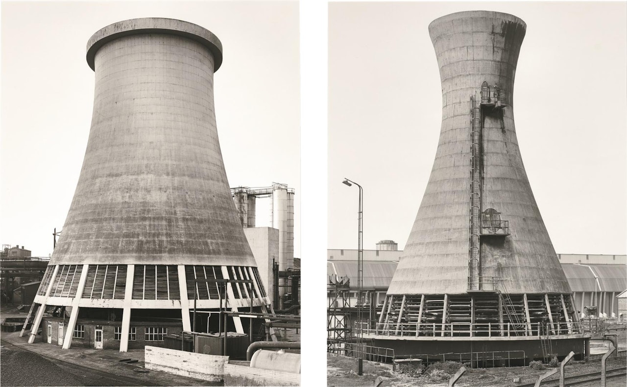 COOLING TOWER, LÜBECK-HERRENWYK; COOLING TOWER, GELEEN, LIMBURG, NL by Bernd & Hilla Becher