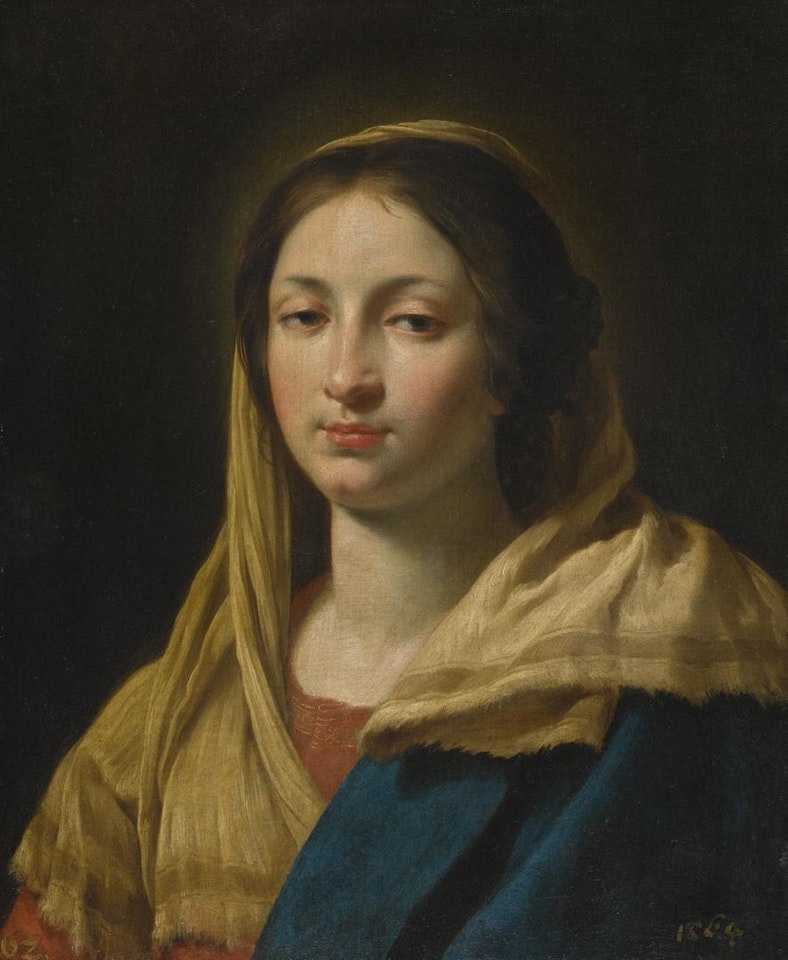 STUDY OF A YOUNG WOMAN AS THE VIRGIN by Simon Vouet