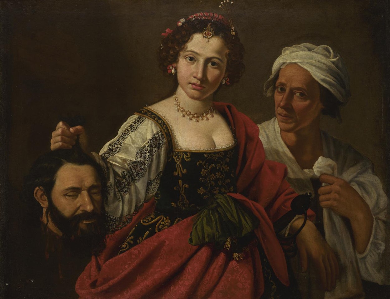 JUDITH WITH THE HEAD OF HOLOFERNES by Roman School