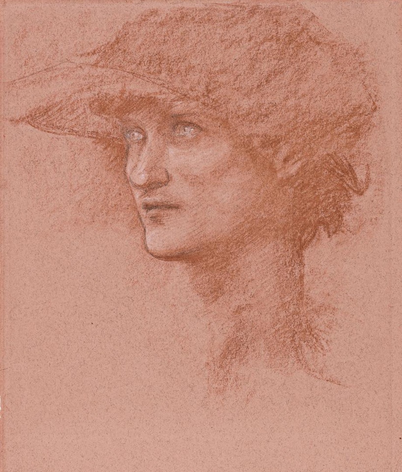 Head of a young man: Study for 'Perseus' by Edward Coley Burne-Jones