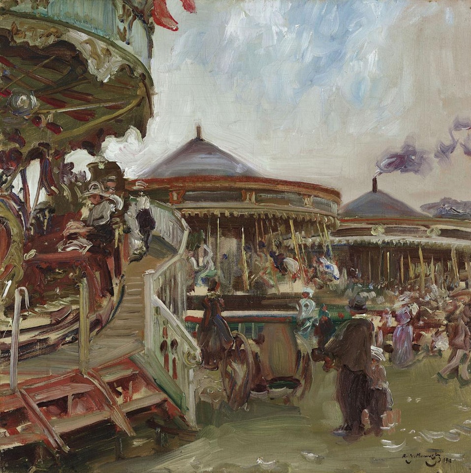 The Fairground by Alfred James Munnings