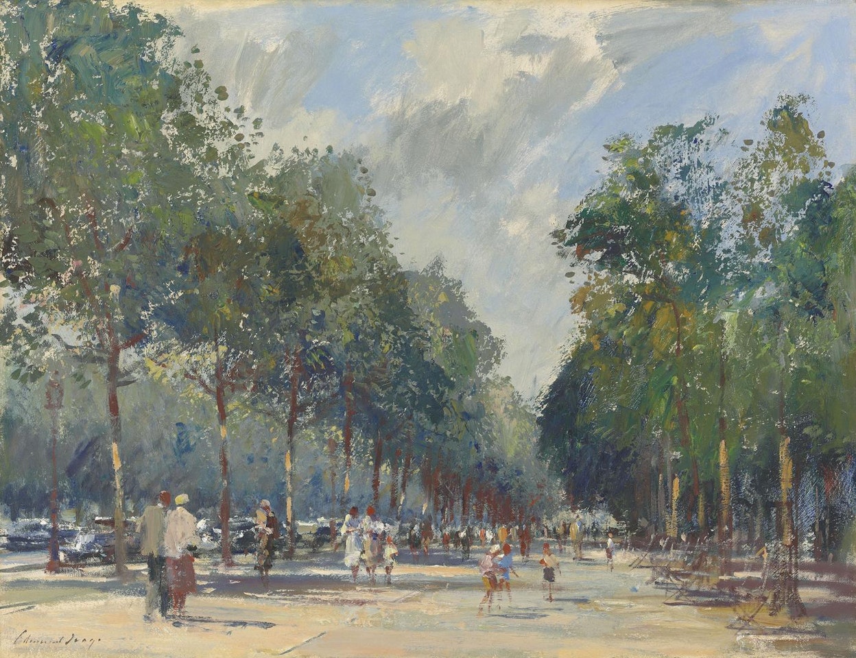 June in the Champs Elysées, Paris by Edward Seago