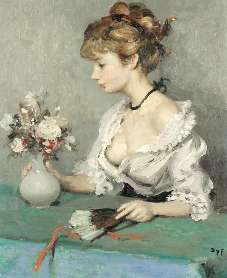 Claudine au bouquet by Marcel Dyf