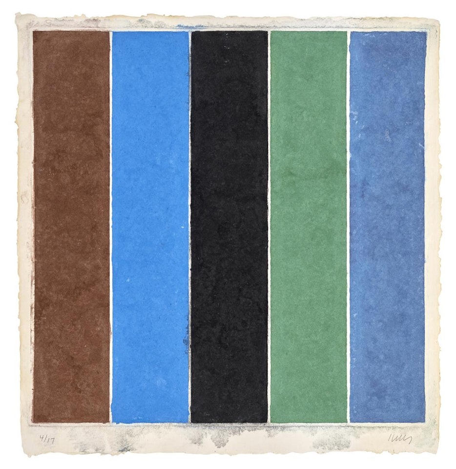 Colored Paper Image XIX (Brown Blue Black Green Violet) by Ellsworth Kelly