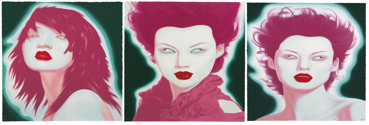 Chinese Portrait Series: No. 26, No. 38, and No. 53 by Feng Zhengjie