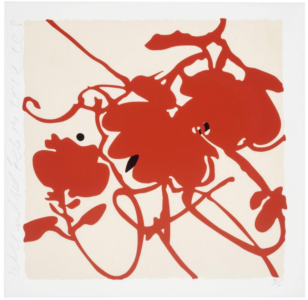White and Red, February 14, 2012, from Lantern Flowers by Donald Sultan