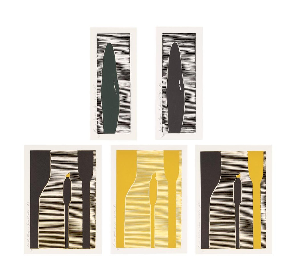Tramp Pictures - Cypresses and Stacks; Female series by Donald Sultan