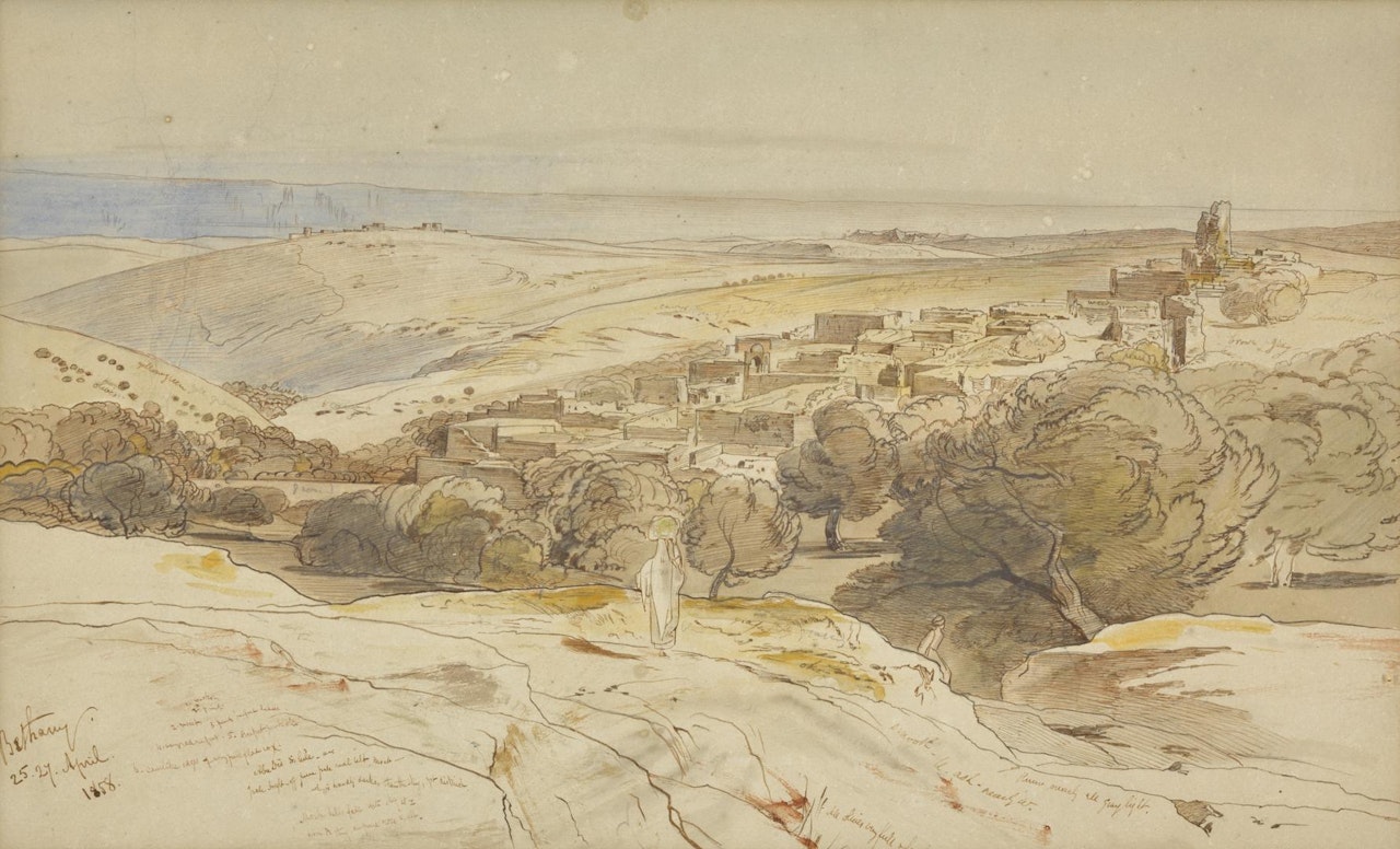 AN EXTENSIVE VIEW OF BETHANY by Edward Lear