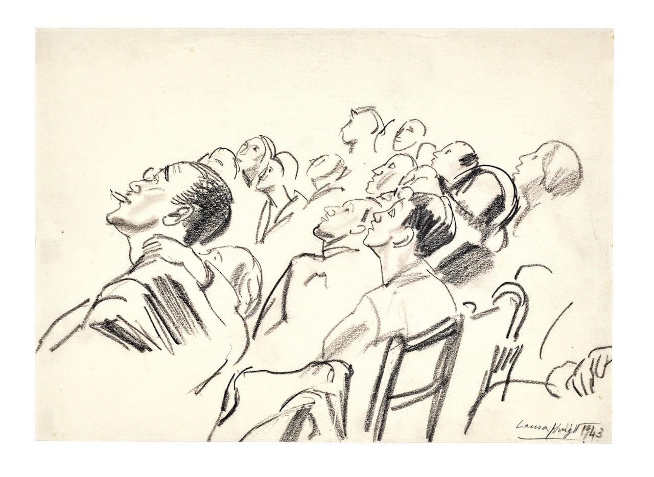 The High Wire; One of the Bionets; Goliath; Joe Craston - Head Clown at Olympia by Laura Knight