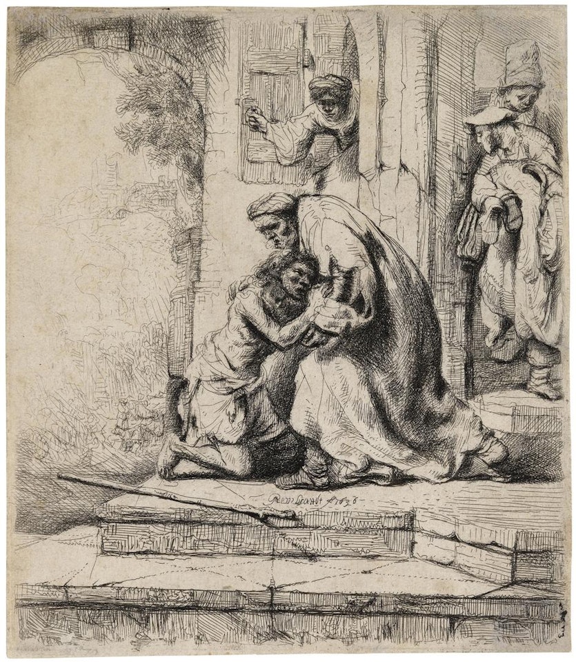 The Return of the Prodigal Son by Attributed to Rembrandt Harmensz van Rijn