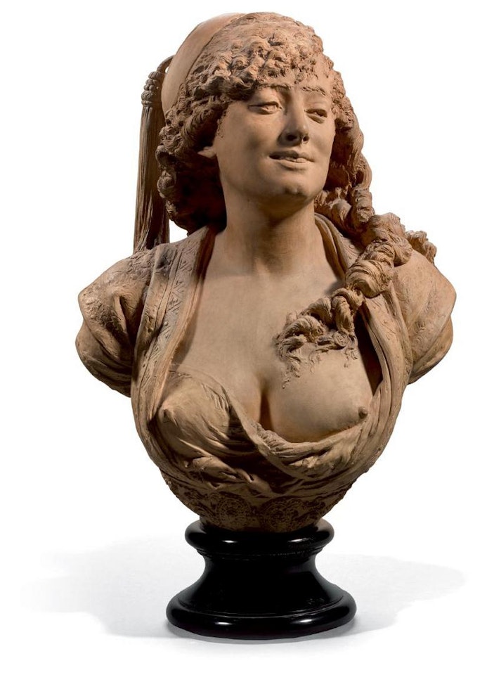 BUSTE D'ALGERIENNE (BUST OF AN ALGERIAN WOMAN) by Albert-Ernest Carrier-Belleuse