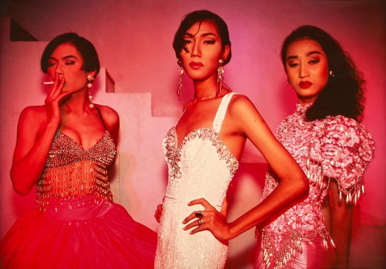 Three Queens on Stage - Toon, So and Yogo, Bangkok by Nan Goldin