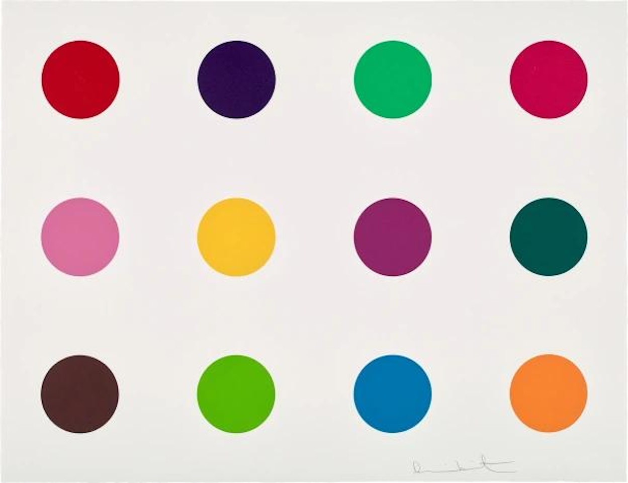 Methionine from 12 Woodcut Spots by Damien Hirst