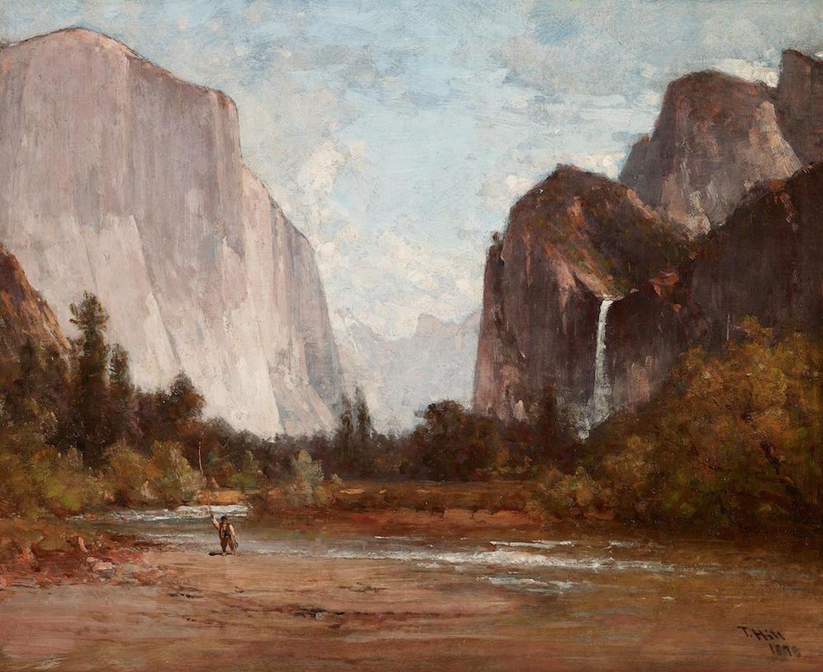 Indian fishing with traditional long pole by Thomas Hill