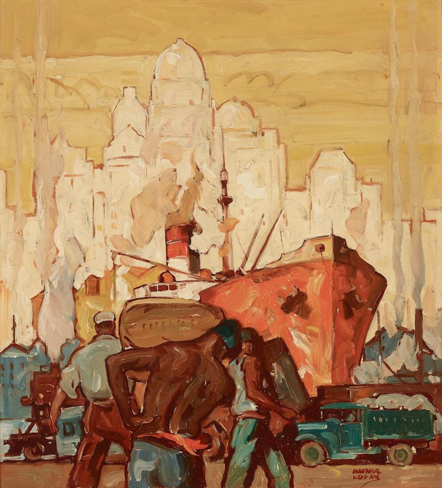 Workers at the Dock by Maurice Logan
