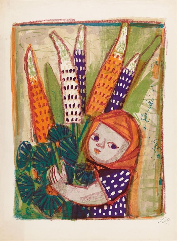 Kind mit Lupinen by Otto Dix