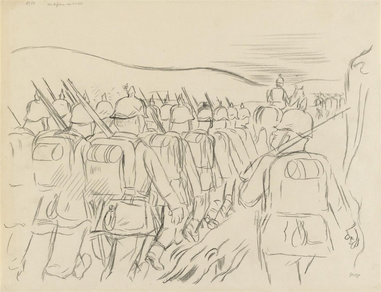 Der Weg allen Fleisches (Die Vöglein im Wald) by George Grosz
