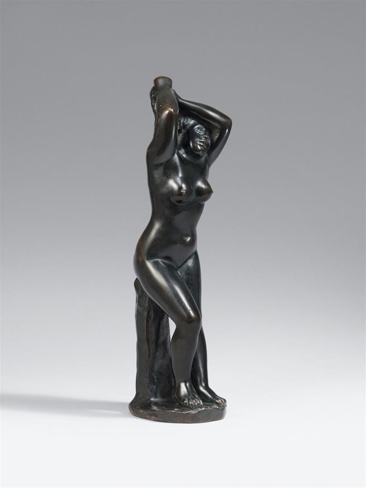 Baigneuse se coiffant (Femme les deux mains aux cheveux) by Aristide Maillol