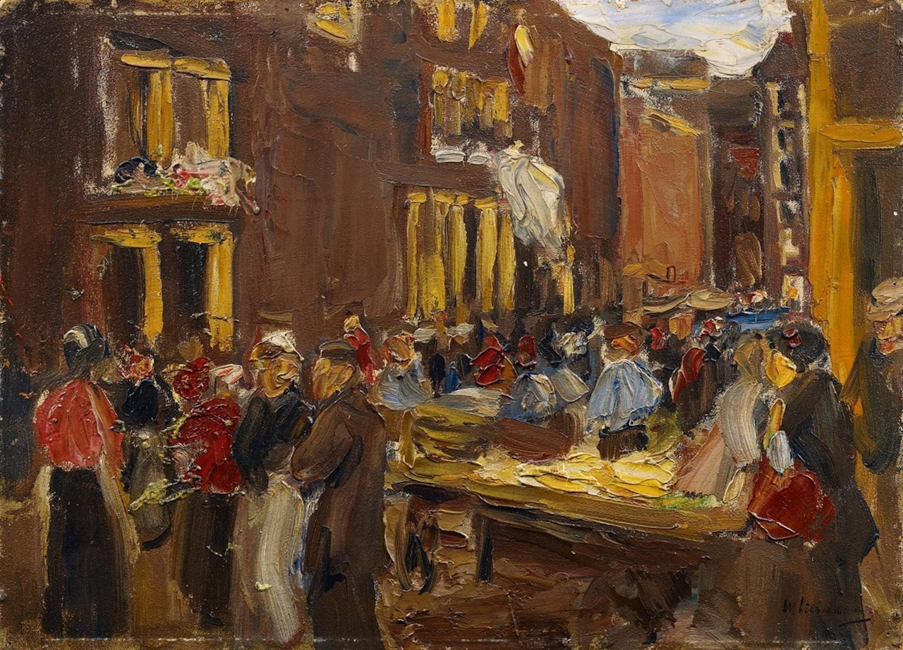 Judengasse in Amsterdam / Uilenburgersteeg Ecke Jodenbreestraat by Max Liebermann