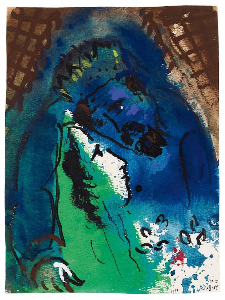 Les Amoureux IV (Roi David) by Marc Chagall