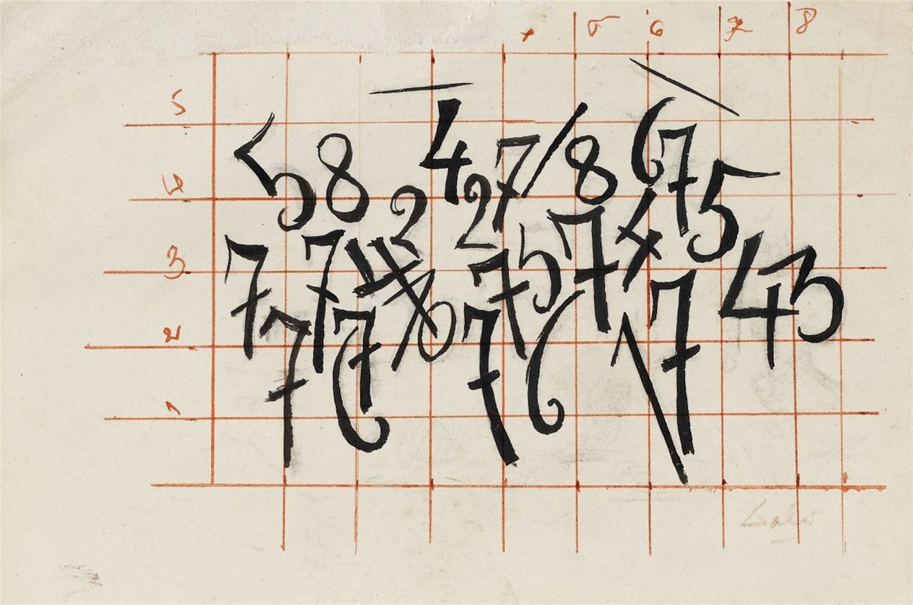 Chiffres pour la Bataille de Tetouan by Salvador Dali